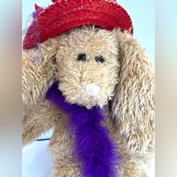 OOAK 1996 Boyd’s Bears Bunny Red Hat Society Large Rabbit Plush 19” - Picture 6 of 6